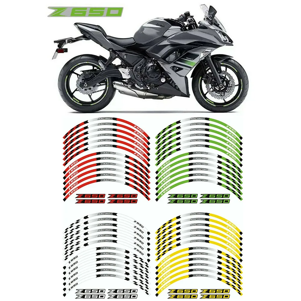 FOR KAWASAKI Z 650/750/900 2004-2022 17" Motorcycle Accessories WHEEL STICKERS 
FOR KAWASAKI Z 650/750/900 2004-2022 17" Motorcycle Accessories WHEEL STICKERS