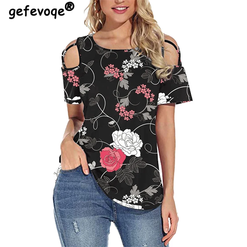 2022 Summer Floral Printed Elegant Hollow Out Slim T-shirt O-Neck Top Vintage Woman Clothes Short Sleeve Casual Vacation T Shirt
2022 Summer Floral Printed Elegant Hollow Out Slim T-shirt O-Neck Top Vintage Woman Clothes Short Sleeve Casual Vacation T Shirt