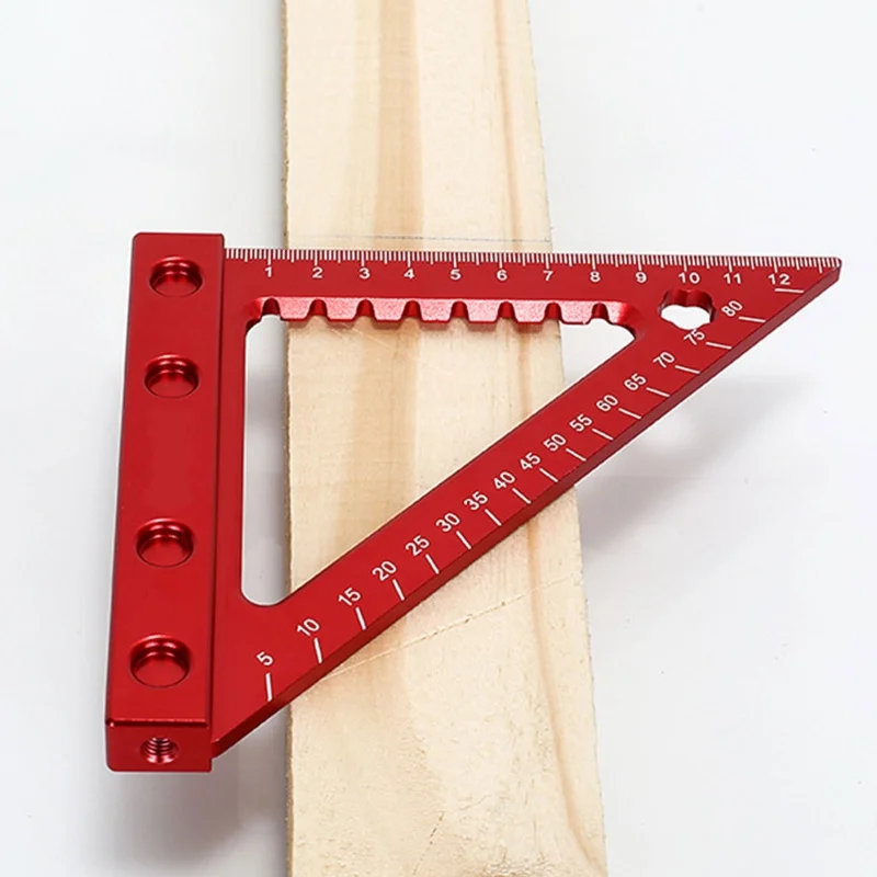 Double-sided Triangle Angle Ruler Metric Aluminum Alloy 90 Degree Square Ruler Woodworking Measurement Tool Carpenter Protractor
Double-sided Triangle Angle Ruler Metric Aluminum Alloy 90 Degree Square Ruler Woodworking Measurement Tool Carpenter Protractor