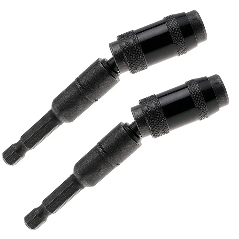 2 Pcs Magnetic Pivot Drill Bit 20° Bendable Magnetic Drill Extender Quick Change Locking Bit Black
2 Pcs Magnetic Pivot Drill Bit 20° Bendable Magnetic Drill Extender Quick Change Locking Bit Black