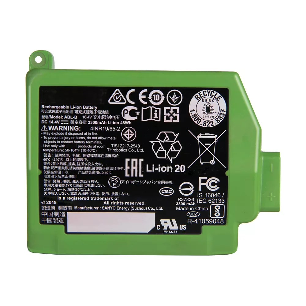 2023New Original Replacement Battery ABL-B For iRobot Roomba S9+ Genuine Battery 3300mAh
2023New Original Replacement Battery ABL-B For iRobot Roomba S9+ Genuine Battery 3300mAh