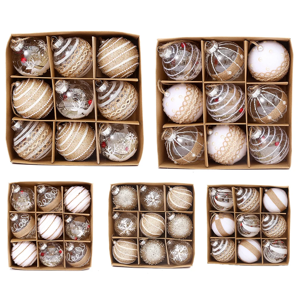 9Pcs/Set 5 Colors Christmas Ball Ornament 8cm Xmas Tree Hanging Baubles Ball Home Garden Christmas Party Tree Decoration
9Pcs/Set 5 Colors Christmas Ball Ornament 8cm Xmas Tree Hanging Baubles Ball Home Garden Christmas Party Tree Decoration