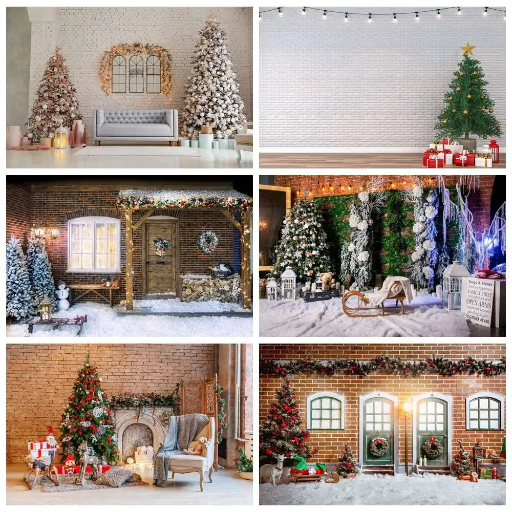 Christmas Decoration Home Photography Backdrop Retro Brick Wall Lights Flower Window Bench Sofa Gift Party Home Photo Background
Christmas Decoration Home Photography Backdrop Retro Brick Wall Lights Flower Window Bench Sofa Gift Party Home Photo Background