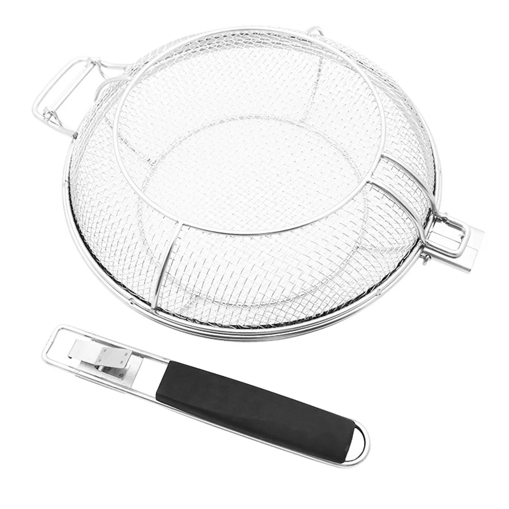 1Pc Barbecue Grilling Basket Stainless Steel Basket Barbecue Mesh with Handle (Silver) 
1Pc Barbecue Grilling Basket Stainless Steel Basket Barbecue Mesh with Handle (Silver)