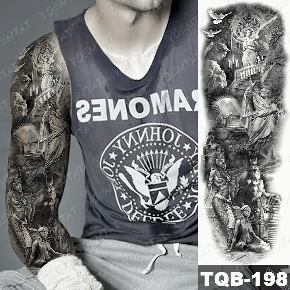Large Arm Sleeve Egypt Anubis Death Tattoo Waterproof Temporary Tattoo Sticker Wolf Eagle Eyes Body Art Fake Tatoo Women Men
Large Arm Sleeve Egypt Anubis Death Tattoo Waterproof Temporary Tattoo Sticker Wolf Eagle Eyes Body Art Fake Tatoo Women Men