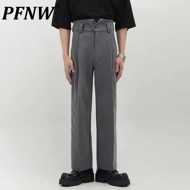 PFNW Spring Summer Men's Trendy High Waist Baggy Suit Pants Tide Straight Solid Color Handsome Sports Running Trousers 12Z1568
PFNW Spring Summer Men's Trendy High Waist Baggy Suit Pants Tide Straight Solid Color Handsome Sports Running Trousers 12Z1568