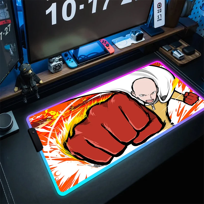 RGB Mouse Mat One Punch Man HD Print Table Mat Gaming Mousepad LED Anime Locking Edge Mouse Pad Gamer Accessories Keyboard Mats
RGB Mouse Mat One Punch Man HD Print Table Mat Gaming Mousepad LED Anime Locking Edge Mouse Pad Gamer Accessories Keyboard Mats