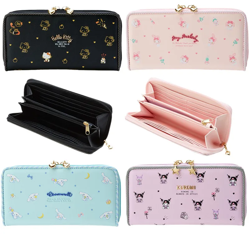 Kawaii Sanriod Anime Hobby My melody Kuromi Cinnamoroll Cartoon Ladies Long Zipper Wallet Coin Purse Gift for Girlfriend
Kawaii Sanriod Anime Hobby My melody Kuromi Cinnamoroll Cartoon Ladies Long Zipper Wallet Coin Purse Gift for Girlfriend