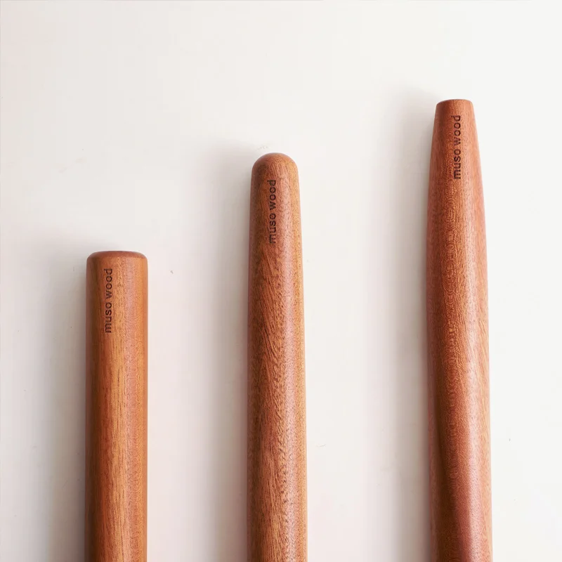 

Muso Wood Sapele Wooden French Rolling Pin for Baking, Tapered Roller for Fondant, Pie Crust, Cookie, Pastry (40cm)