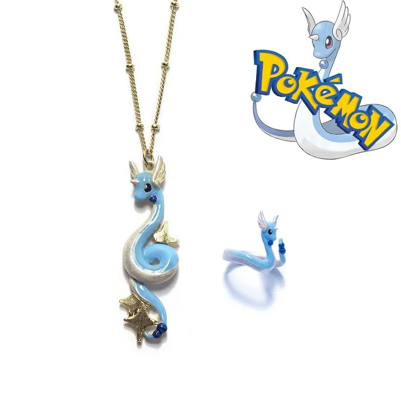 Anime Pokemon Dragonair Sliver Pandent Necklace Ring S925 Silver Cartoon Necklace Accessories Bracelet Children's Birthday Gifts
Anime Pokemon Dragonair Sliver Pandent Necklace Ring S925 Silver Cartoon Necklace Accessories Bracelet Children's Birthday Gifts