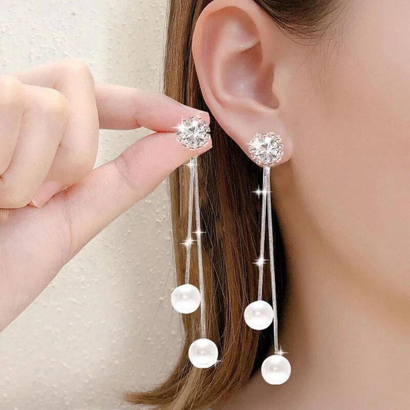 Exquisite Fashion Temperament Imitation Pearl Tassel Earrings Earrings Earrings Single Ear Line Combination Gift Party Earrings
Exquisite Fashion Temperament Imitation Pearl Tassel Earrings Earrings Earrings Single Ear Line Combination Gift Party Earrings
