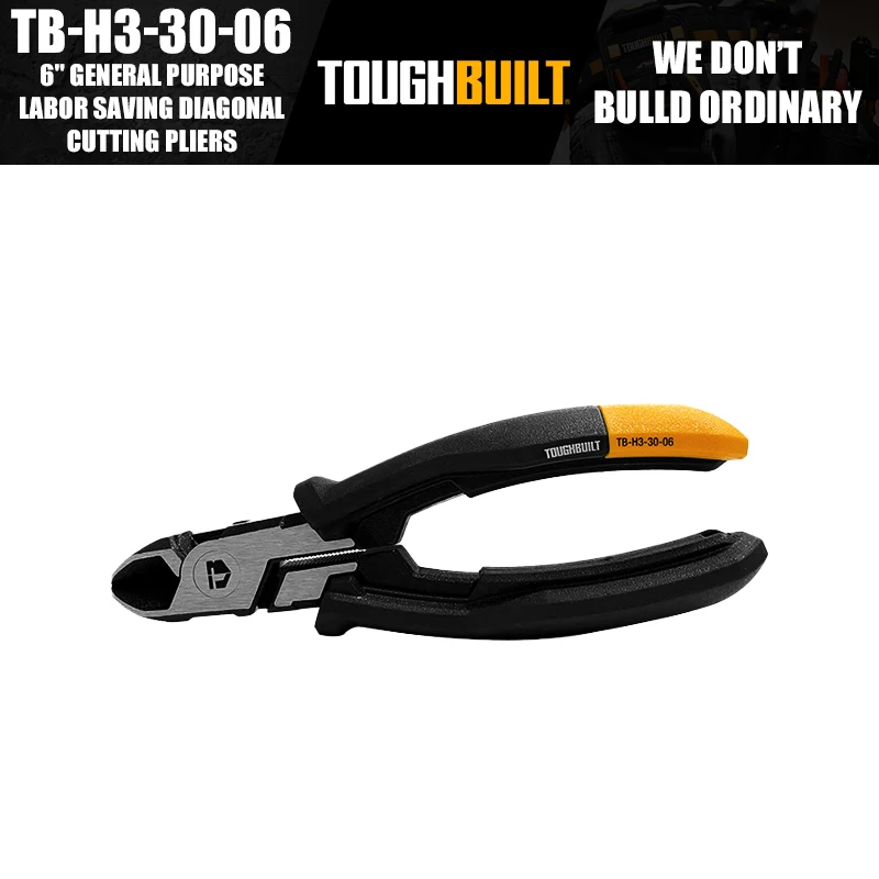 ToughBuilt TB-H3-30-06 6-дюймовые диагональные кусачки общего назначения, экономящие труд, аксессуары для ручных инструментов 
ToughBuilt TB-H3-30-06 6-дюймовые диагональные кусачки общего назначения, экономящие труд, аксессуары для ручных инструментов