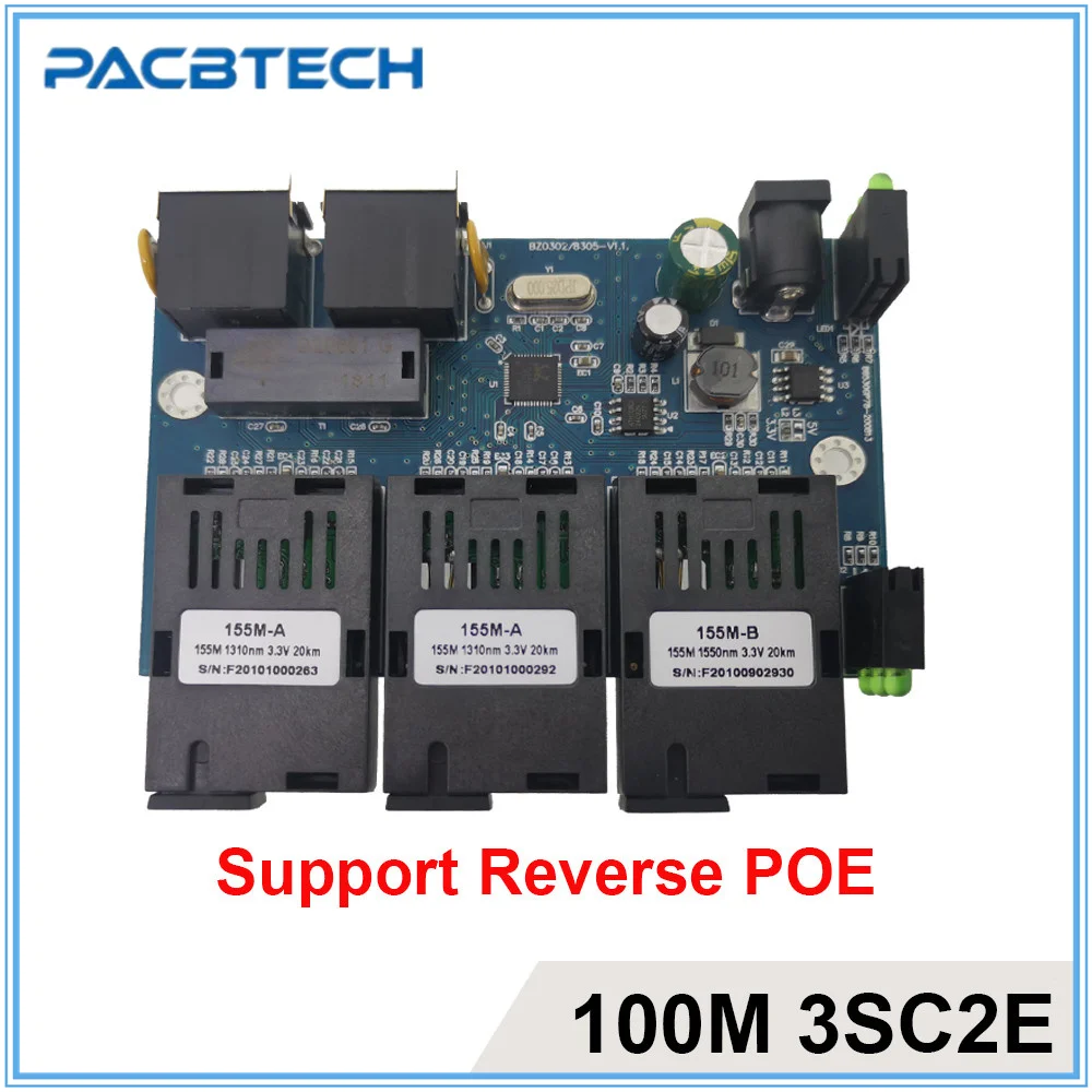 Ethernet-коммутатор Fast Erhetnet 10/100M, 3SC 2E обратное POE Питание 100M, 3 волоконных порта SC 25KM2UTP RJ45, волоконно-оптический коммутатор PCBA с адаптером
Ethernet-коммутатор Fast Erhetnet 10/100M, 3SC 2E обратное POE Питание 100M, 3 волоконных порта SC 25KM2UTP RJ45, волоконно-оптический коммутатор PCBA с адаптером