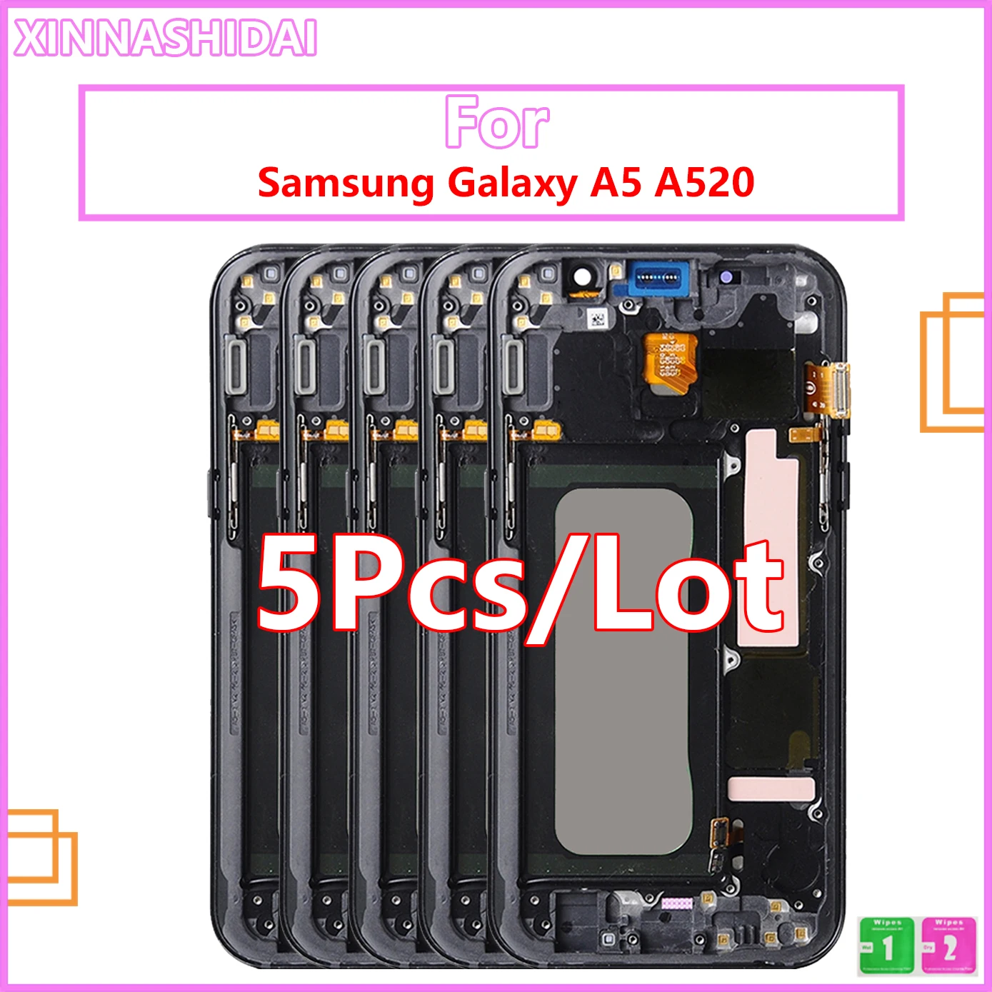 5 шт./лот ЖК-дисплей для Samsung Galaxy A5 2017 A520 SM-A520F ЖК-дисплей сенсорный экран дигитайзер в сборе Замена
5 шт./лот ЖК-дисплей для Samsung Galaxy A5 2017 A520 SM-A520F ЖК-дисплей сенсорный экран дигитайзер в сборе Замена