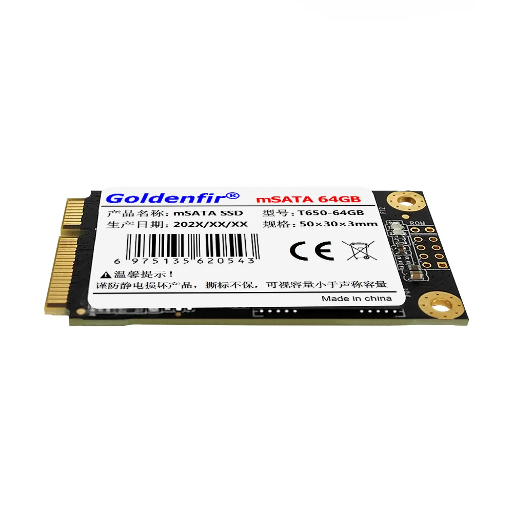 Goldenfir Msata SSD 512 ГБ ТБ мини Sata Внутренний твердотельный накопитель SATA3.0 диск для
