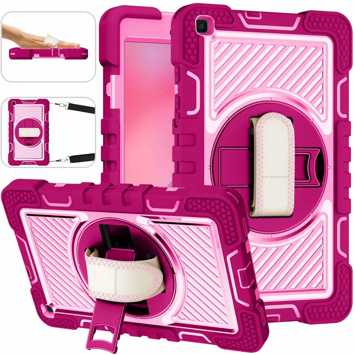 Kids Case for Samsung Galaxy Tab A 8.0 2019 SM-T290 SM-T295 Rotating Hyird Hand Shoulder Strap Rugged PC Kickstand Shell Cover 
Kids Case for Samsung Galaxy Tab A 8.0 2019 SM-T290 SM-T295 Rotating Hyird Hand Shoulder Strap Rugged PC Kickstand Shell Cover