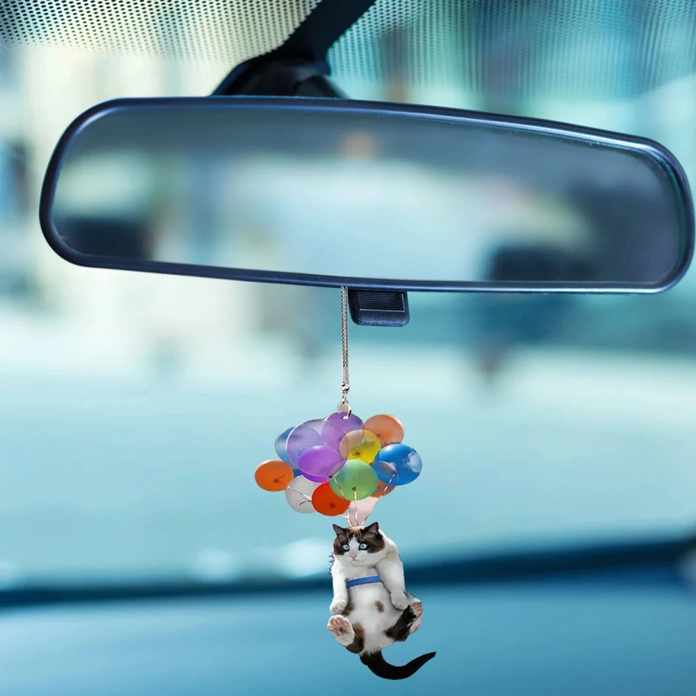 

Декоративное украшение на стену, милый кот для подарков, красочный воздушный шар, подвесное украшение для автомобиля, зеркало заднего вида, подвеска для автомобиля в виде кошки