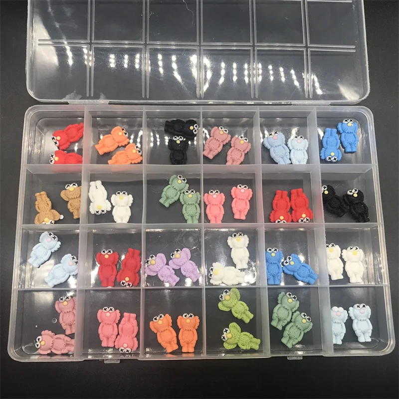 24pcs/120pcs/48pcs/100pcs/60pcs Small Size Anime Doll Nail Art Charm Cartoon Bear Nail Design 3D Kawaii Resin Manicure Decor
24pcs/120pcs/48pcs/100pcs/60pcs Small Size Anime Doll Nail Art Charm Cartoon Bear Nail Design 3D Kawaii Resin Manicure Decor
