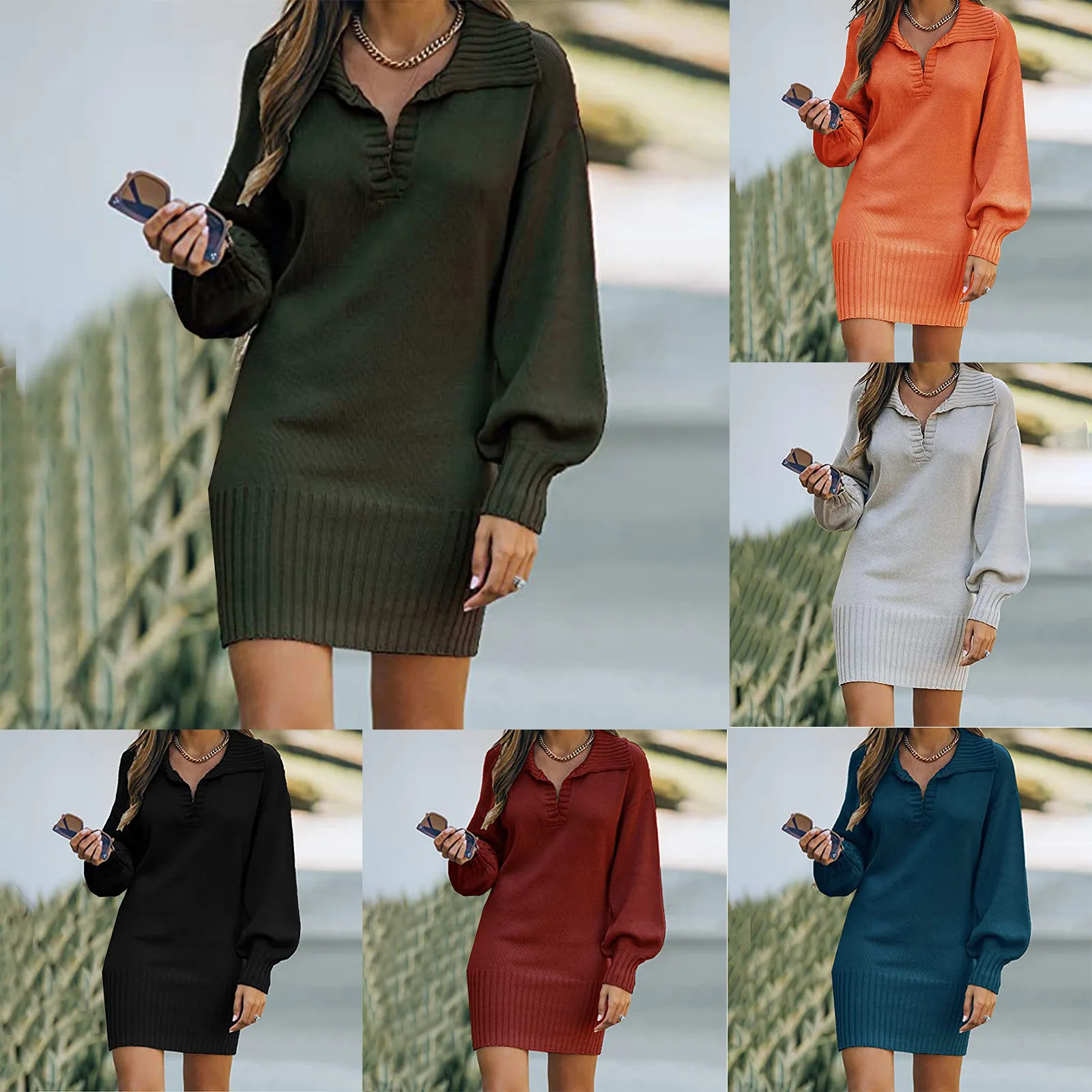 Women Casual Long Sleeve Loose Fit Solid Color Pullover Jumper Sweater Dresses Wrap Dress Winter Warm Knitted Dress
Women Casual Long Sleeve Loose Fit Solid Color Pullover Jumper Sweater Dresses Wrap Dress Winter Warm Knitted Dress