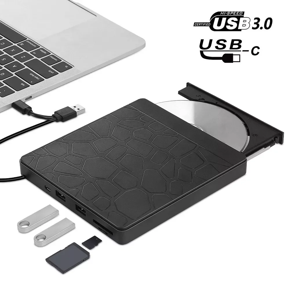USB 3.0 External DVD CD Writer Drive Burner ROM Disk Reader Portable VCD Player Optical Drives Dual Port for Mac Desktop Laptop
USB 3.0 External DVD CD Writer Drive Burner ROM Disk Reader Portable VCD Player Optical Drives Dual Port for Mac Desktop Laptop