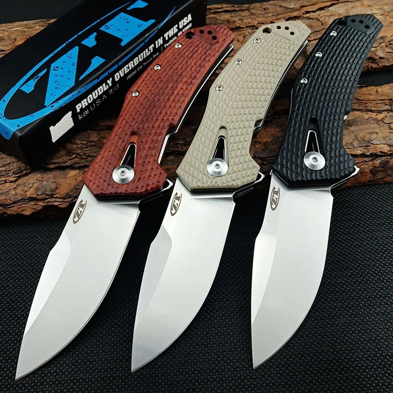 

Zero Tolerance ZT 0308 Tactical Folding Knife CPM 20CV Blade G10/Rosewood Handles Hunting Camping Survival Defense EDC Knives