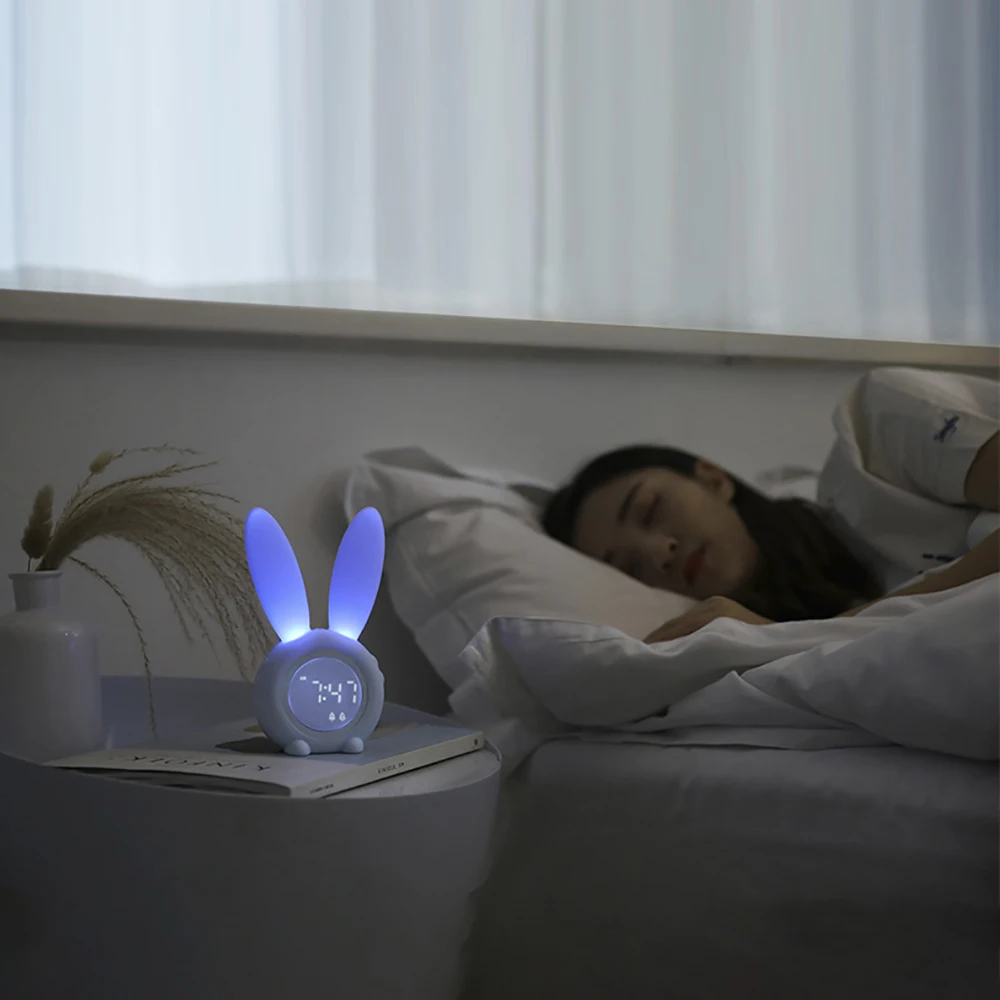 Cute Bunny Ear LED Digital Alarm Clock Electronic USB Sound Control Rabbit Night Lamp Desk Clock Home Decoration
Cute Bunny Ear LED Digital Alarm Clock Electronic USB Sound Control Rabbit Night Lamp Desk Clock Home Decoration