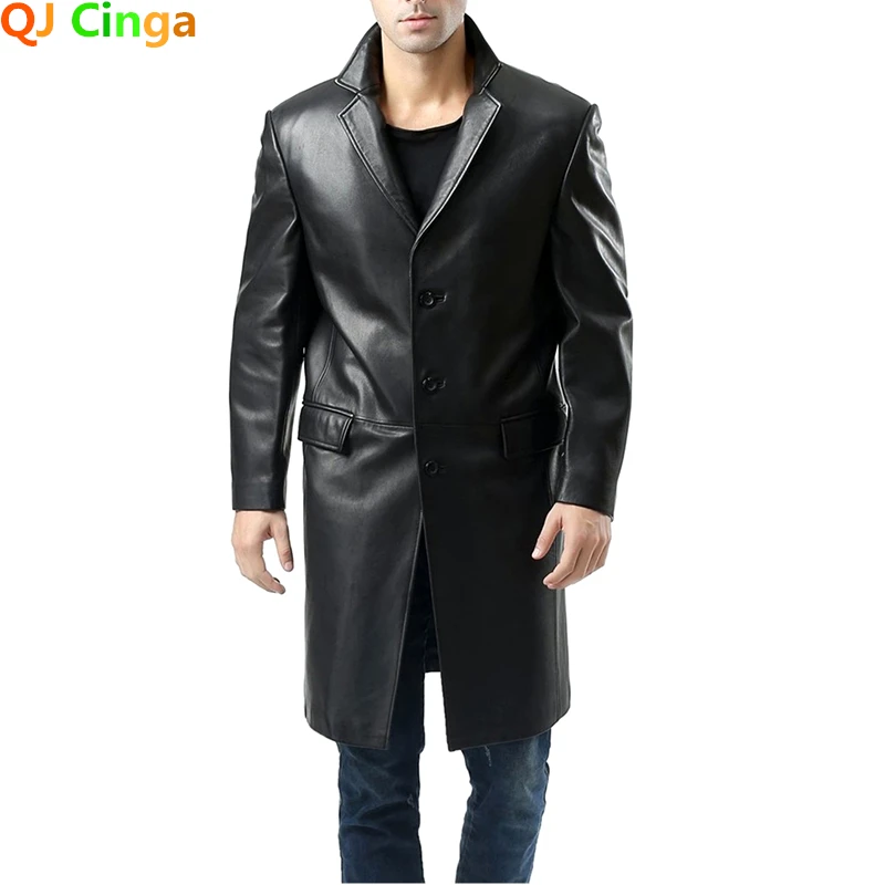 2022 New Black PU Trench Coat for Men, Business Casual Men's Long Jacket Spring and Autumn Male Windbreaker M-XXL
2022 New Black PU Trench Coat for Men, Business Casual Men's Long Jacket Spring and Autumn Male Windbreaker M-XXL