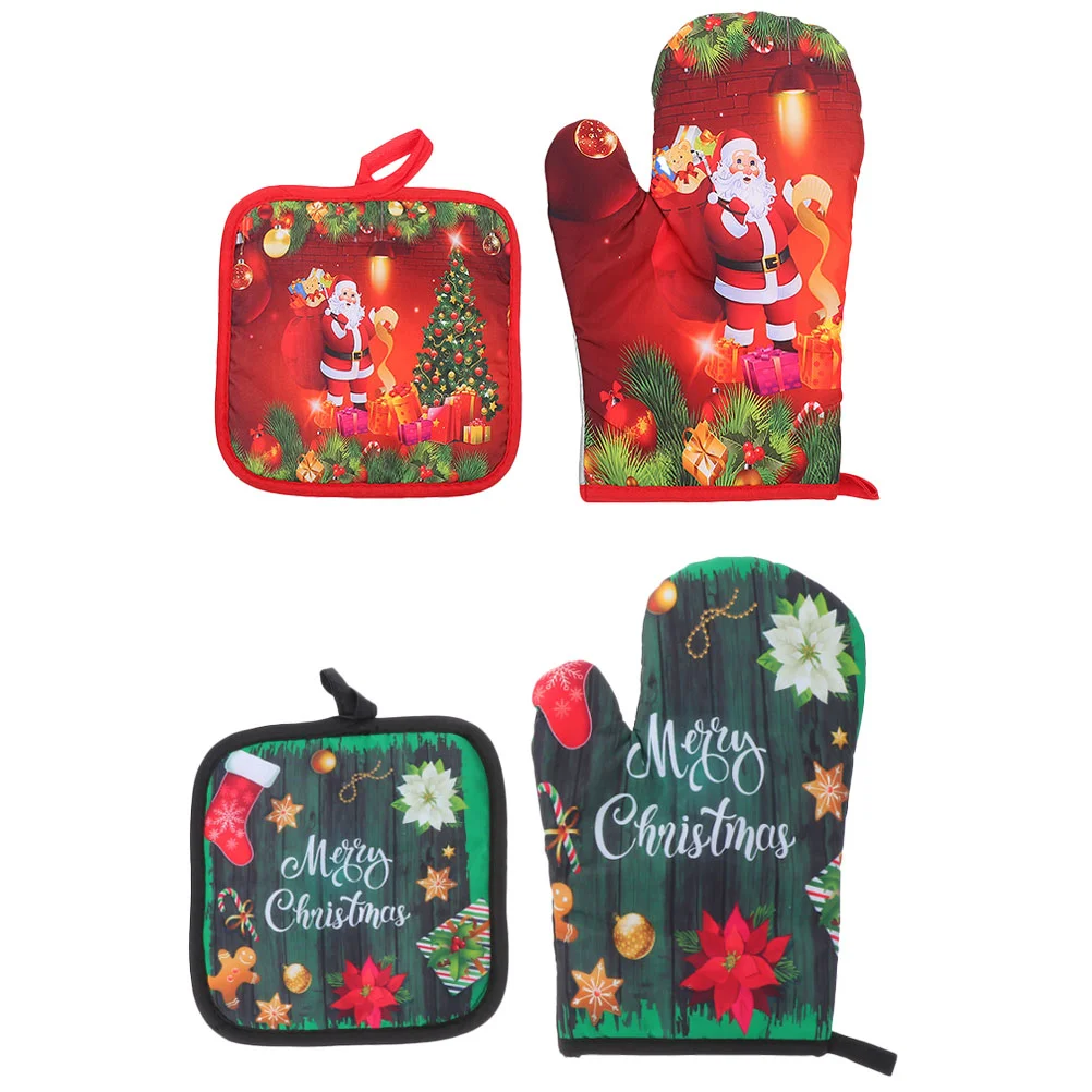 2 Sets Oven Mitts Hot Kitchen Heat Insulated Gloves Pot Holder Heat-resistant Protective
2 Sets Oven Mitts Hot Kitchen Heat Insulated Gloves Pot Holder Heat-resistant Protective