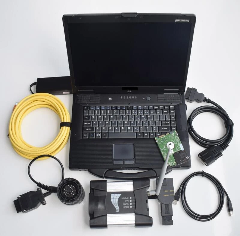 

2022 Automotivo Diagnostic Tool Laptop CF52 PC Used Computer 4gb 1TB HDD Software for BMW Wifi Icom Next A+B+C Diagnosis Scanner