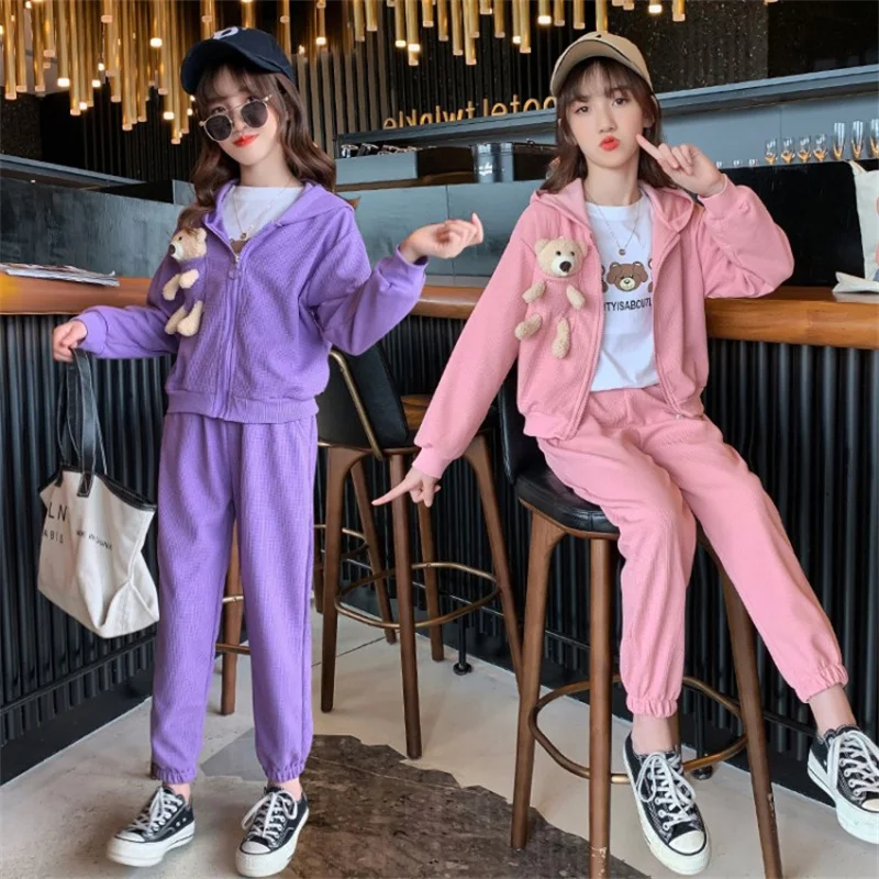 Girls /Boys Suit Sweatshirts +Pants Cotton 2Pcs/Sets 2022 Bear Spring Autumn Thicken Teenager Warm Kid Outdoor Children Clothing
Girls /Boys Suit Sweatshirts +Pants Cotton 2Pcs/Sets 2022 Bear Spring Autumn Thicken Teenager Warm Kid Outdoor Children Clothing