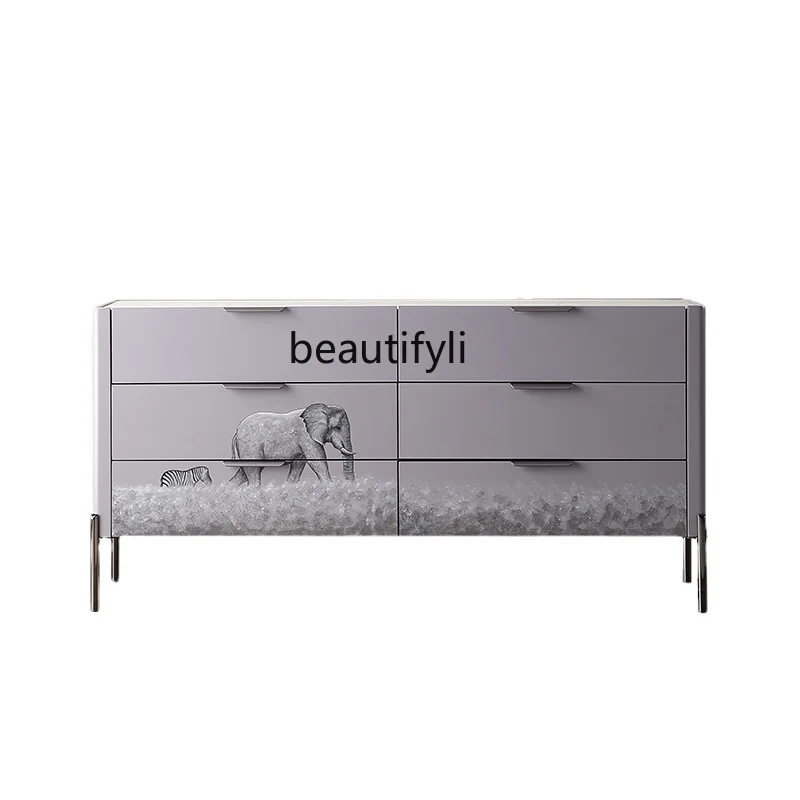 zq Drawers Bedroom Storage TV Cabinet Post-Modern Simple Entrance Cabinet Partition Decoration Chest of Six Drawers
zq Drawers Bedroom Storage TV Cabinet Post-Modern Simple Entrance Cabinet Partition Decoration Chest of Six Drawers