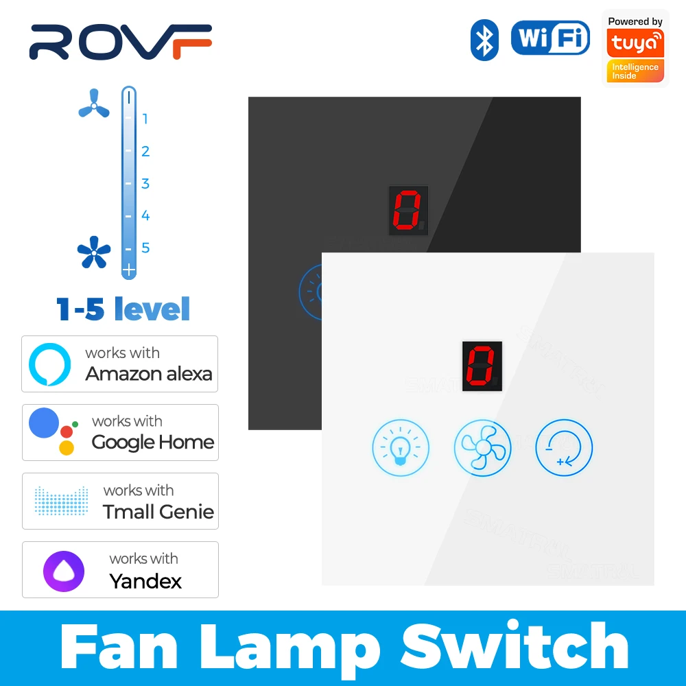 EU Tuya Smart WiFi Touch Switch Fan Light Ceiling Lamp Speed Control Wall Glass Panel Electrical App With Alexa Google Home
EU Tuya Smart WiFi Touch Switch Fan Light Ceiling Lamp Speed Control Wall Glass Panel Electrical App With Alexa Google Home