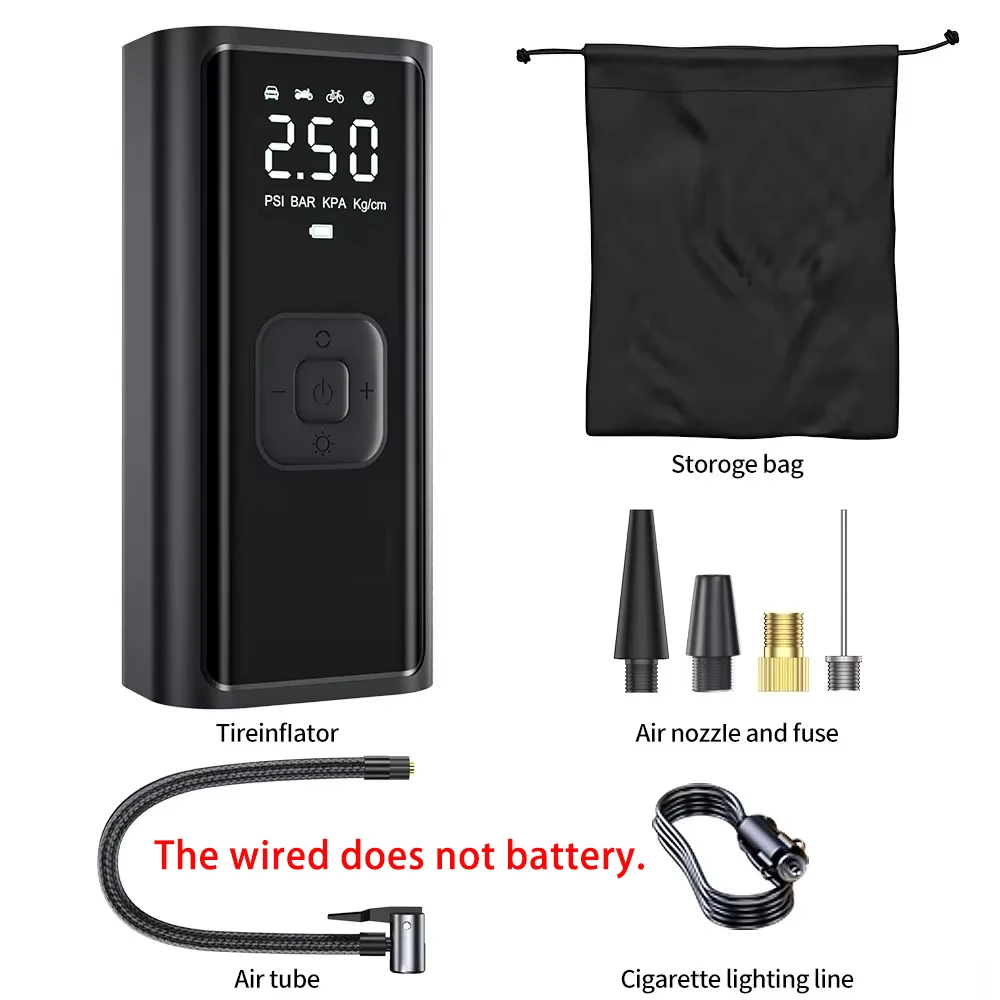 Портативный воздушный компрессор для накачивания шин, аккумулятор 6000 мАч и 12 В постоянного тока, двойной мощности 2X Faster 150PSI для автомобиля, мотоцикла, велосипеда, шарикового автомобильного насоса
Портативный воздушный компрессор для накачивания шин, аккумулятор 6000 мАч и 12 В постоянного тока, двойной мощности 2X Faster 150PSI для автомобиля, мотоцикла, велосипеда, шарикового автомобильного насоса