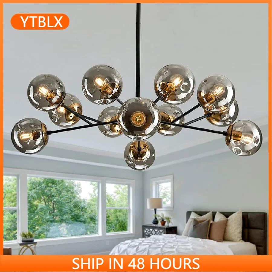 Modern Black Glass Chandelier Lighting Ceiling Chandeliers For Dining Living Room Bedroom Kitchen Indoor Lustre Fixture Lights
Modern Black Glass Chandelier Lighting Ceiling Chandeliers For Dining Living Room Bedroom Kitchen Indoor Lustre Fixture Lights