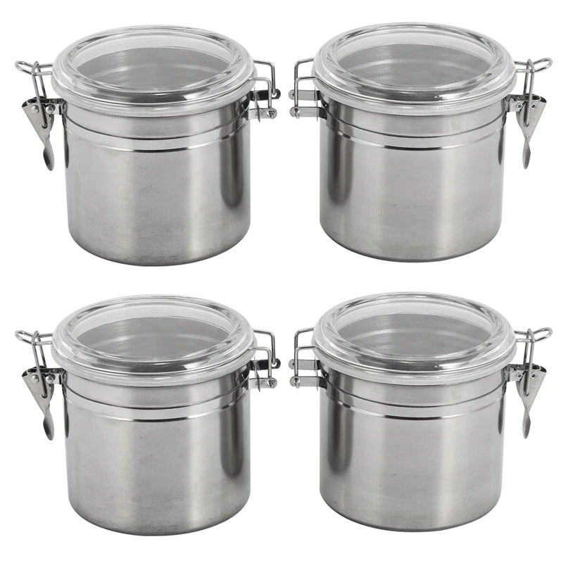 2X Airtight Canisters Sets For The Kitchen Stainless Steel - Beautiful For Kitchen Counter, Small 32Oz
2X Airtight Canisters Sets For The Kitchen Stainless Steel - Beautiful For Kitchen Counter, Small 32Oz