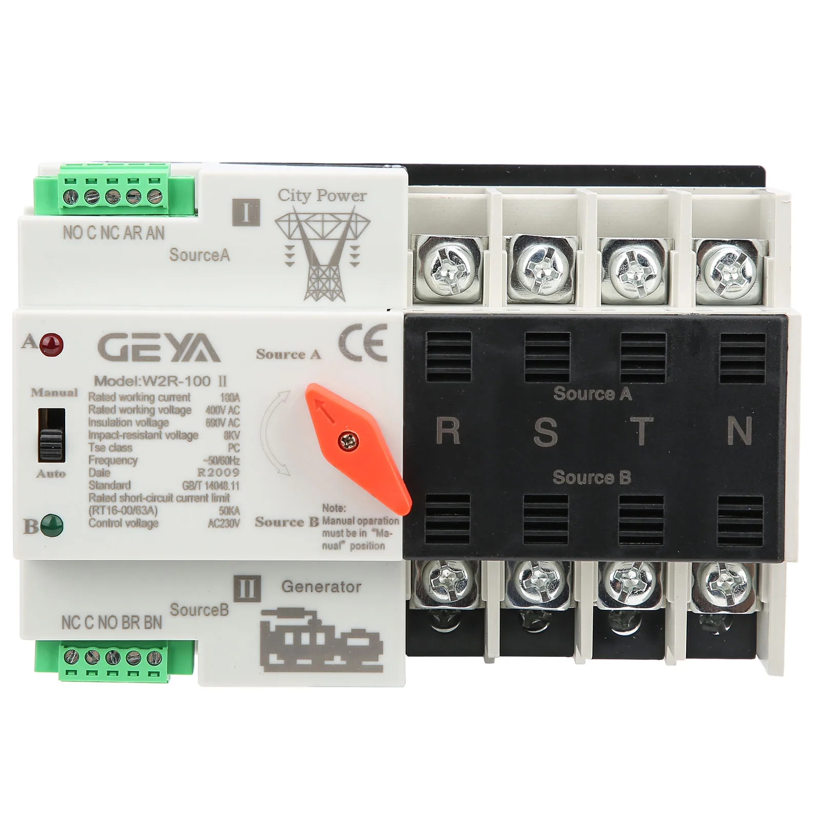 W2R-100 Dual Power Supply Automatic Transfer Switch 4P 100A Power Transfer Switch dual-power dual-power dual-power dual-power
W2R-100 Dual Power Supply Automatic Transfer Switch 4P 100A Power Transfer Switch dual-power dual-power dual-power dual-power