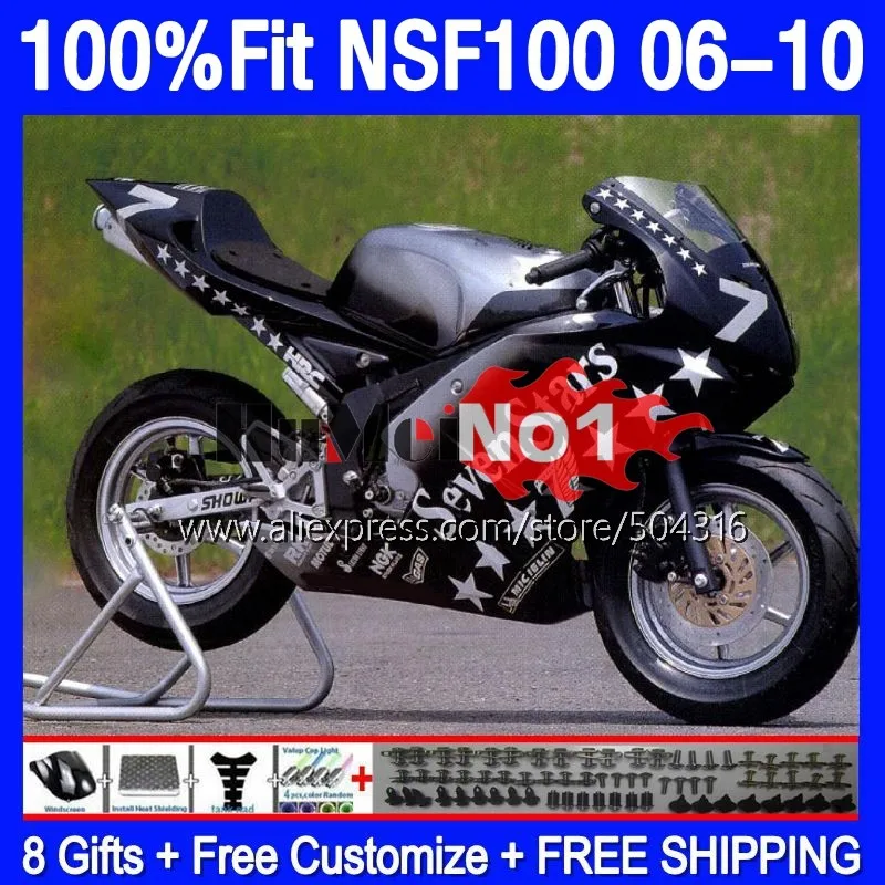 

Fiberglass Race For HONDA NSF 100 NSF100 06 07 08 09 10 167MC.39 NSF-100 2006 2007 2008 2009 2010 Injection Fairing Sevenstars