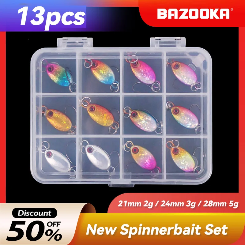 Bazooka Spoon Set Fishing Lure Metal Spinner Trout Bait Hard Leurre Artificial Jig Kit Tackle Spinnerbait Winter With Box
Bazooka Spoon Set Fishing Lure Metal Spinner Trout Bait Hard Leurre Artificial Jig Kit Tackle Spinnerbait Winter With Box