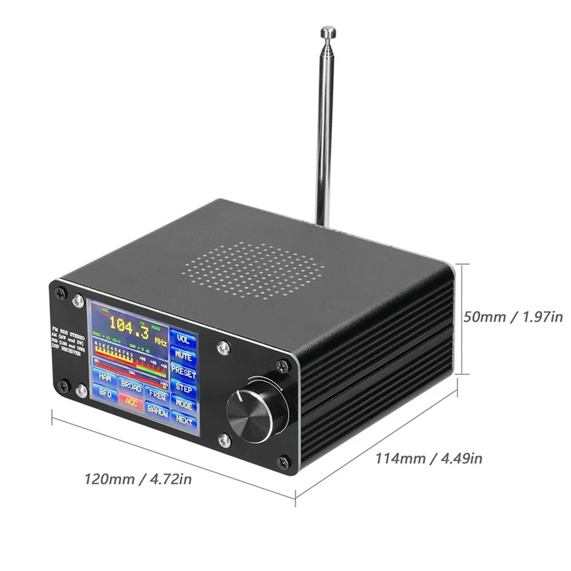 ATS-100 SI4732/SI4735 Full Band Radio Receiver FM LW (MW & SW) SSB (LSB & USB) Aluminum Alloy + Board Circuit Radio Receiver
ATS-100 SI4732/SI4735 Full Band Radio Receiver FM LW (MW & SW) SSB (LSB & USB) Aluminum Alloy + Board Circuit Radio Receiver