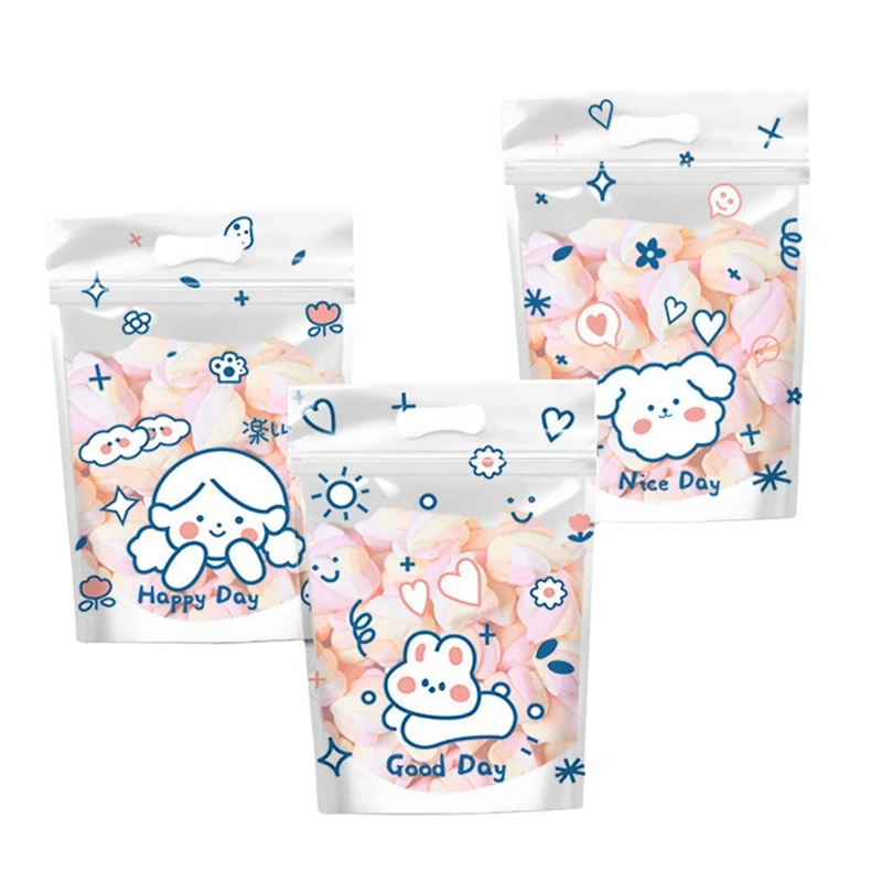 50Pcs Self-Sealing Zipper Bags Nougat 3 in 1 Cartoon Bunny Girl Snowflake Cookie Candy Stand Packaging
50Pcs Self-Sealing Zipper Bags Nougat 3 in 1 Cartoon Bunny Girl Snowflake Cookie Candy Stand Packaging