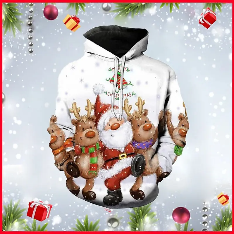 Christmas Sweatshirt for Men's Hoodie Christmas Print Top Men Oversize Hoodie Blouse Fashion Streetwear Festive Hooded Clothes
Christmas Sweatshirt for Men's Hoodie Christmas Print Top Men Oversize Hoodie Blouse Fashion Streetwear Festive Hooded Clothes
