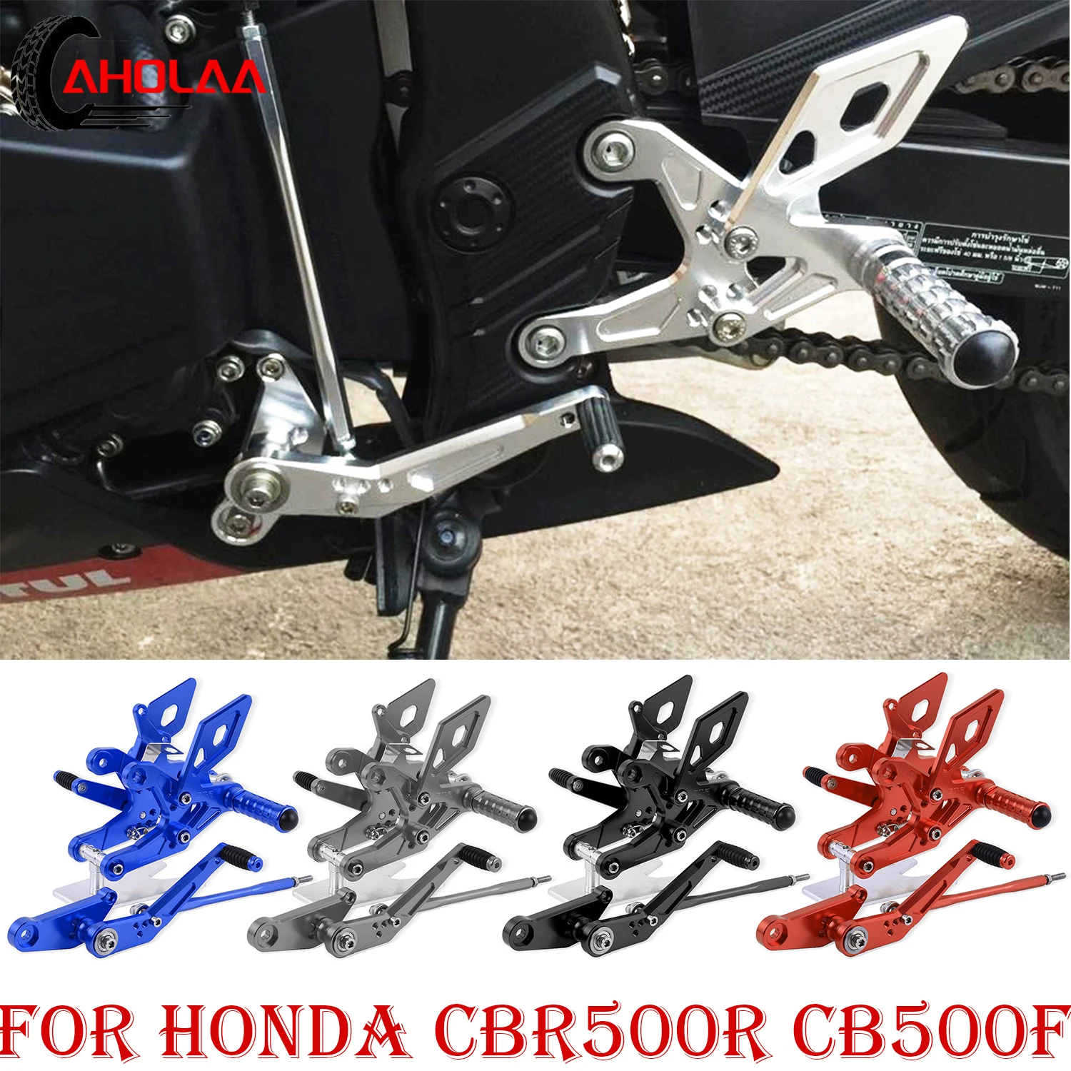 

Motorcycle Adjustable Rearset Foot Peg Rear Step Footrest Footpeg For Honda CBR500R CB500 F CBR 500R CB 500F 2013~2022 2016 2020