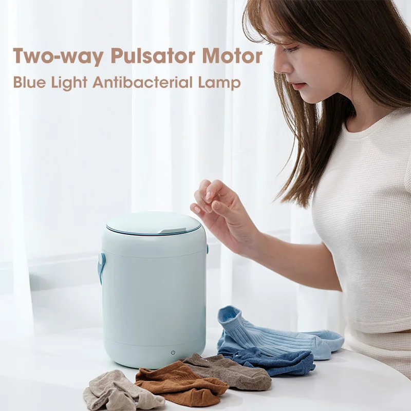 Portable Washing Machine 2.8L 12W Mini Washing Machine For Wash Socks Underwear Blu-ray Antibacterial Washing Machine Bucket
Portable Washing Machine 2.8L 12W Mini Washing Machine For Wash Socks Underwear Blu-ray Antibacterial Washing Machine Bucket