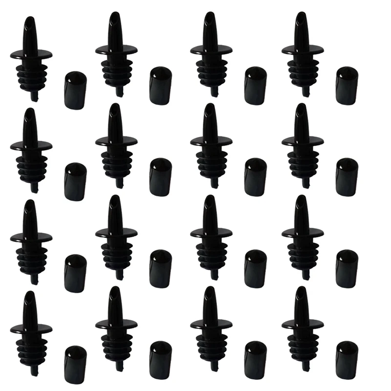 50PCS Bottle Pourers Syrup Pourer Pour Spouts Plastic Liquor Bottle Pourers With Rubber Pourers Dust Cap Covers Black
50PCS Bottle Pourers Syrup Pourer Pour Spouts Plastic Liquor Bottle Pourers With Rubber Pourers Dust Cap Covers Black