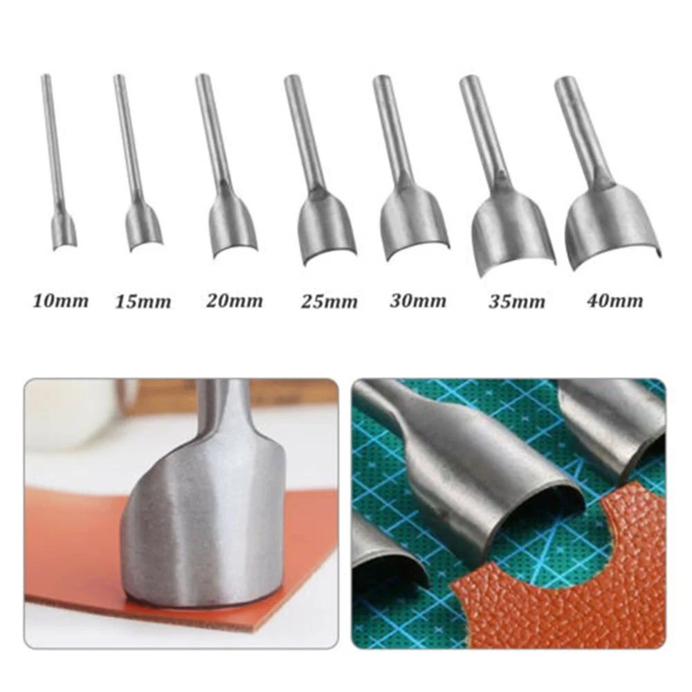 DIY Leather Craft Punch Belt End Cutter Wear-Resistan Cutting Tools 10-50mm Semicircle Chop Belt Tail Cutter Leather Tool Set
DIY Leather Craft Punch Belt End Cutter Wear-Resistan Cutting Tools 10-50mm Semicircle Chop Belt Tail Cutter Leather Tool Set
