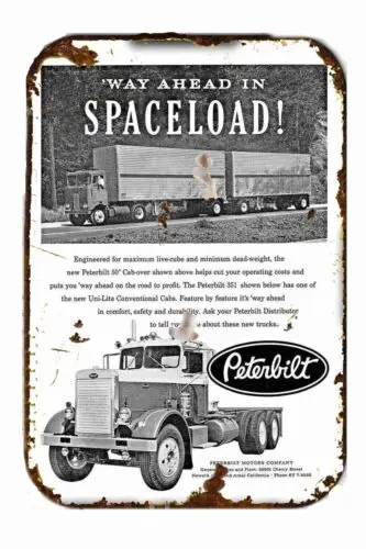 Винтажная металлическая вывеска Peterbilt 1p,1962 Semi Truck
Винтажная металлическая вывеска Peterbilt 1p,1962 Semi Truck