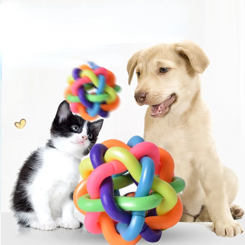 Pet Dog Toy Colorful Sounding Bell Ball Rubber Toy Ball Bite Resistant Chew Cleaning Teeth Cat Dog Playing Toy Accessories
Pet Dog Toy Colorful Sounding Bell Ball Rubber Toy Ball Bite Resistant Chew Cleaning Teeth Cat Dog Playing Toy Accessories