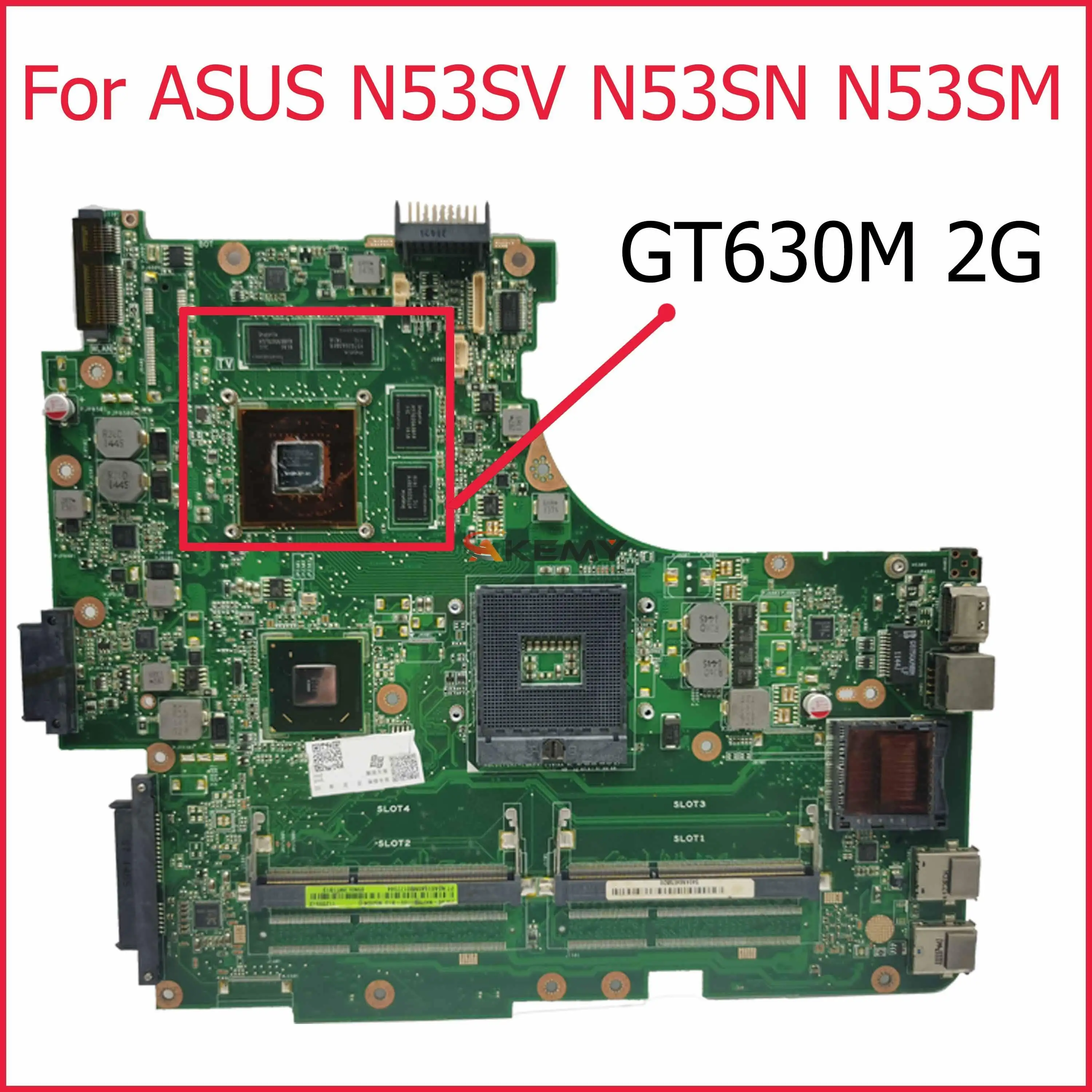 

Материнская плата SAMXINNO N53SM, 2 слота GT630M 2G для ASUS N53S N53SV N53SN N53SM, материнская плата для ноутбука N53SM, тестовая плата 100%