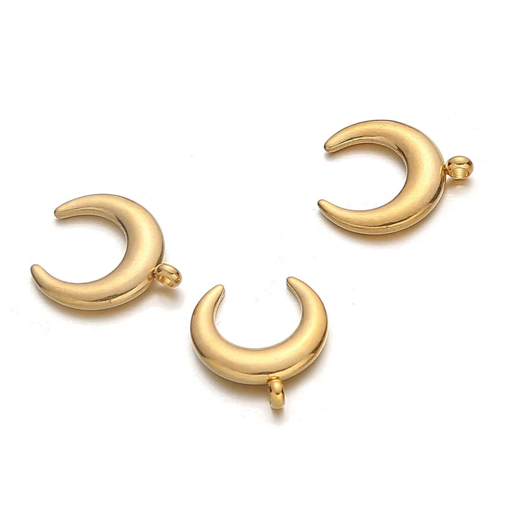 New Simple Handmade DIY Accessories Women Jewelry Stainless Steel Horn Minimalist 18k Gold Crescent Moon Necklace Pendant
New Simple Handmade DIY Accessories Women Jewelry Stainless Steel Horn Minimalist 18k Gold Crescent Moon Necklace Pendant