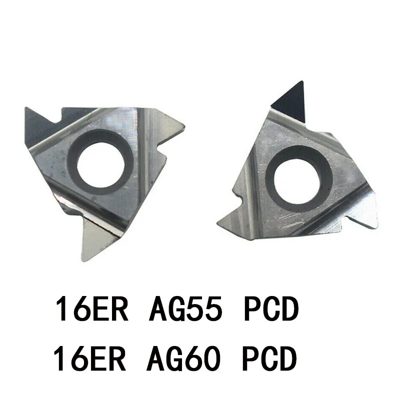 16ER AG55 PCD / 16IR AG55 PCD / 16ER AG60 PCD/ 16IR AG60 PCD carbide insert Used for Aluminum Polycrystalline diamond tool
16ER AG55 PCD / 16IR AG55 PCD / 16ER AG60 PCD/ 16IR AG60 PCD carbide insert Used for Aluminum Polycrystalline diamond tool